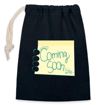 COMING SOON - Closable cotton gift bag (14x20cm) - navy - Front