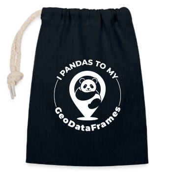 GeoDataFrames Pandas GIS Python Programmierung - Verschließbarer Geschenkbeutel aus Baumwolle (14x20cm) - Navy - Vorne