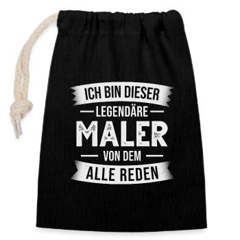 Maler Lackierer Malermeister Malerbetrieb - Verschließbarer Geschenkbeutel aus Baumwolle (14x20cm) - Schwarz - Vorne