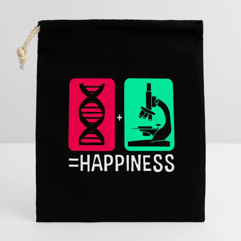 Structural formula molecule Closable cotton gift bag (14x20cm)