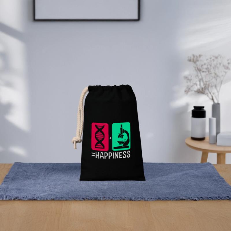 Structural formula molecule Closable cotton gift bag (14x20cm)