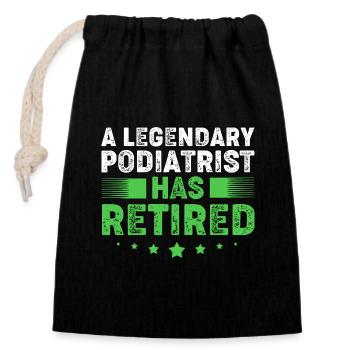Podiatrist Foot Care Podiatry Pedicure - Closable cotton gift bag (14x20cm) - black - Front