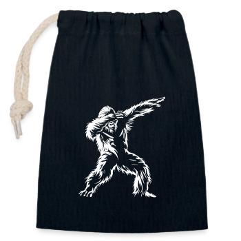 Dabbing Bigfoot - Dab Dance - Legende - Fabelwesen - Verschließbarer Geschenkbeutel aus Baumwolle (14x20cm) - Navy - Vorne