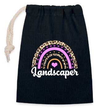 Landschaftsgärtner Gärtnerei Garten Gärtner - Verschließbarer Geschenkbeutel aus Baumwolle (14x20cm) - Navy - Vorne