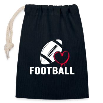 american football tackle quarterback football-love - Verschließbarer Geschenkbeutel aus Baumwolle (14x20cm) - Navy - Vorne