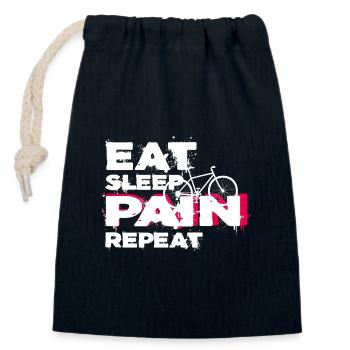 Fahrrad Fahrradtour Mountainbike Gravelbike - Verschließbarer Geschenkbeutel aus Baumwolle (14x20cm) - Navy - Vorne