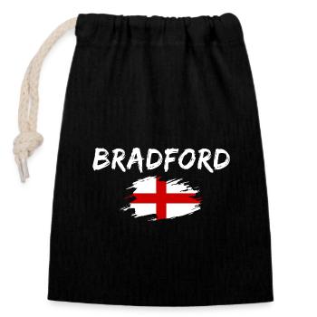 Bradford England - Verschließbarer Geschenkbeutel aus Baumwolle (14x20cm) - Schwarz - Vorne