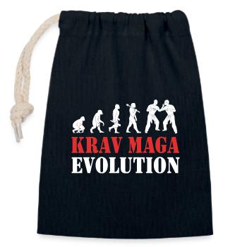 Krav Maga - Verschließbarer Geschenkbeutel aus Baumwolle (14x20cm) - Navy - Vorne
