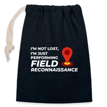 Feldaufklärung GIS Vermessungsingenieur Kartierung Humor - Verschließbarer Geschenkbeutel aus Baumwolle (14x20cm) - Navy - Vorne