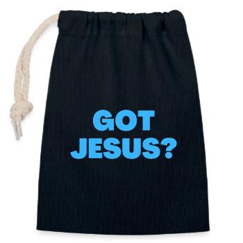 Got Jesus - Christliche Zitate - Verschließbarer Geschenkbeutel aus Baumwolle (14x20cm) - Navy - Vorne