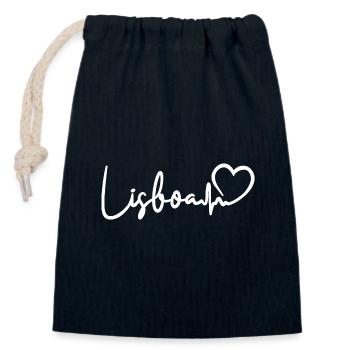 Lisboa Heartbeat Lisbon - Closable cotton gift bag (14x20cm) - navy - Front