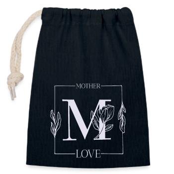 Muttertag Shirt Mutterliebe Danke Sagen Blumen - Verschließbarer Geschenkbeutel aus Baumwolle (14x20cm) - Navy - Vorne