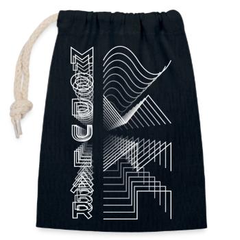 Modular Waveform Audio Analog Design Modular Gift - Closable cotton gift bag (14x20cm) - navy - Front