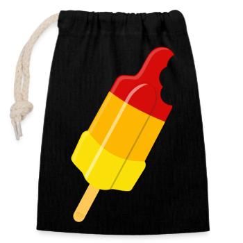 rocket water ice cream summer - Closable cotton gift bag (14x20cm) - black - Front