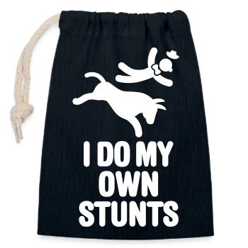 Drôle de Clown Rodéo Je fais mes propres cascades Rodeo Rider - Sac cadeau en coton avec cordon (14 x 20 cm) - bleu marine - Devant