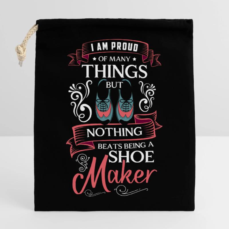 Shoemaker Profession Boots Work Closable cotton gift bag (14x20cm)