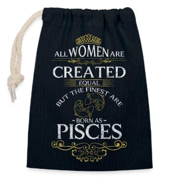 Zodiac constellation Astro - Closable cotton gift bag (14x20cm) - navy - Front