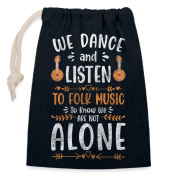 Folk music brass music Schlager music Country - Closable cotton gift bag (14x20cm) - navy - Front