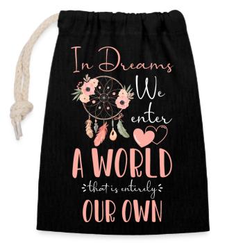 Dream Dreamer Esotericism - Closable cotton gift bag (14x20cm) - black - Front