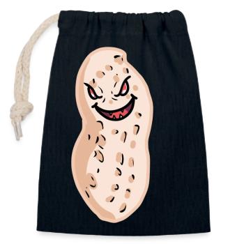 Halloween Erdnuss Erdnüsse - Verschließbarer Geschenkbeutel aus Baumwolle (14x20cm) - Navy - Vorne