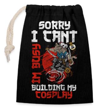 Costume Anime Gaming Comic - Closable cotton gift bag (14x20cm) - black - Front