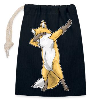 Danse Hip Hop Fox - Sac cadeau en coton avec cordon (14 x 20 cm) - bleu marine - Devant