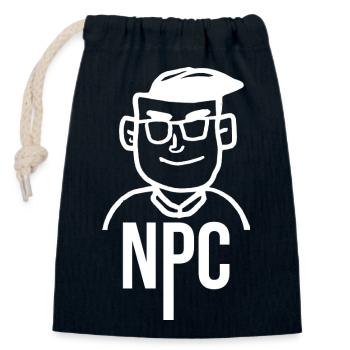 NPC Artboard 1 Copy 4 - Closable cotton gift bag (14x20cm) - navy - Front