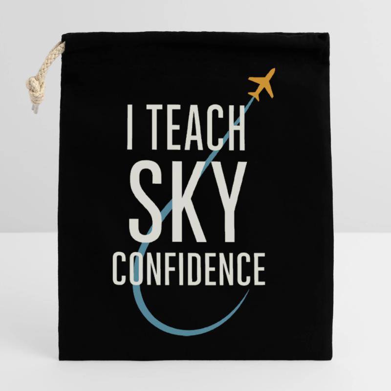 Flight Instructor Cfi Pilot Aviation Instructor Closable cotton gift bag (14x20cm)