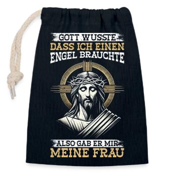 Jesus Christlich Katholiken Gläubiger Gottesdienst - Verschließbarer Geschenkbeutel aus Baumwolle (14x20cm) - Navy - Vorne
