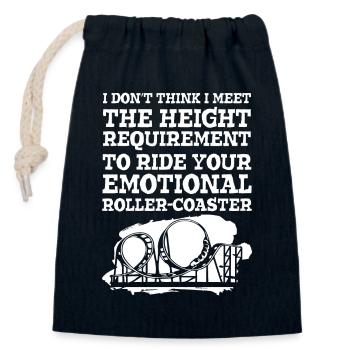 Emotional Roller Coaster - Closable cotton gift bag (14x20cm) - navy - Front