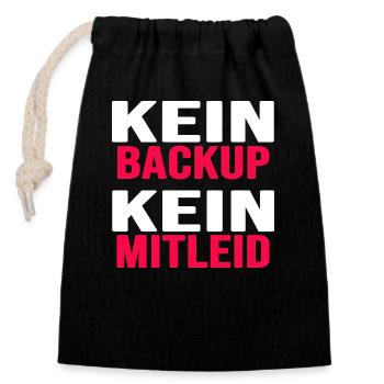 informatik backup nerd coder download gamer - Verschließbarer Geschenkbeutel aus Baumwolle (14x20cm) - Schwarz - Vorne