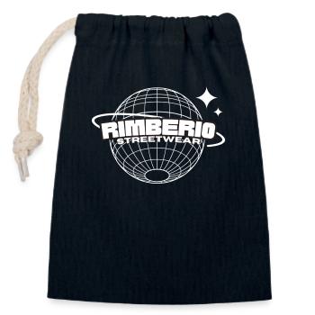 Rimberio - Verschließbarer Geschenkbeutel aus Baumwolle (14x20cm) - Navy - Vorne