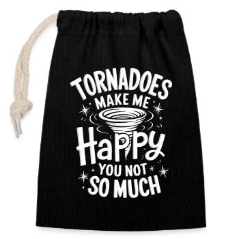 Storm Chasing Tornado Sturm Meteorologe - Verschließbarer Geschenkbeutel aus Baumwolle (14x20cm) - Schwarz - Vorne