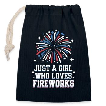 Pyrotechnics Fireworks Pyrotechnics - Closable cotton gift bag (14x20cm) - navy - Front