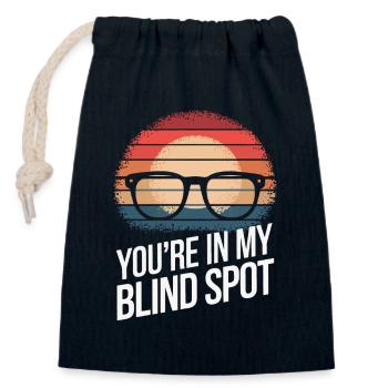 Blind blindness Visually impaired people - Closable cotton gift bag (14x20cm) - navy - Front