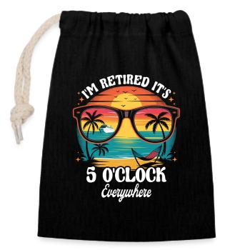 Summer Cruise 2025 Retreat - Closable cotton gift bag (14x20cm) - black - Front
