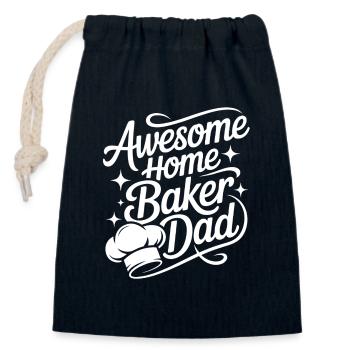 Super Baker Papas Club Dad bakes best - Closable cotton gift bag (14x20cm) - navy - Front
