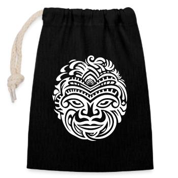 Maori Tattoo Championship Cultural Ink Art - Closable cotton gift bag (14x20cm) - black - Front