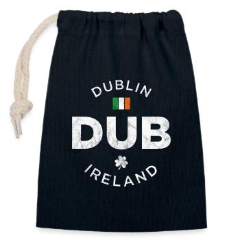 DUB, Dublin, Irland - Verschließbarer Geschenkbeutel aus Baumwolle (14x20cm) - Navy - Vorne