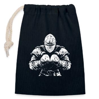 Ritter Boxer Kampfsport MMA - Verschließbarer Geschenkbeutel aus Baumwolle (14x20cm) - Navy - Vorne