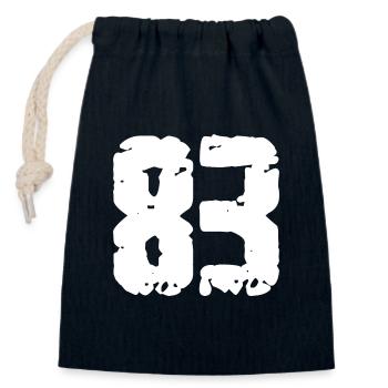 83 Number Vintage - Closable cotton gift bag (14x20cm) - navy - Front