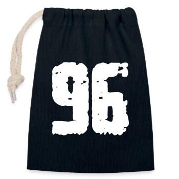 96 Number Vintage - Closable cotton gift bag (14x20cm) - navy - Front