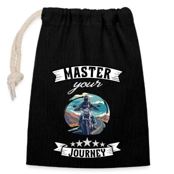 Moto Freedom moto poubelle cadeau cadeau - Sac cadeau en coton avec cordon (14 x 20 cm) - noir - Devant