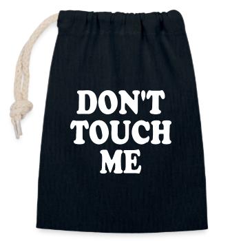 Dont touch me - Verschließbarer Geschenkbeutel aus Baumwolle (14x20cm) - Navy - Vorne