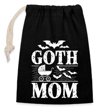 Goth Mom! Alt Aesthetic Goth Mommy Emo - Closable cotton gift bag (14x20cm) - black - Front