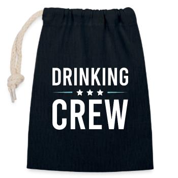 Drinking Crew - Closable cotton gift bag (14x20cm) - navy - Front