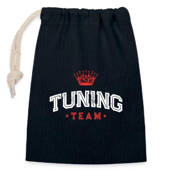 Tuning Team - Verschließbarer Geschenkbeutel aus Baumwolle (14x20cm) - Navy - Vorne