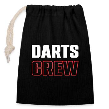 Darts Crew - Verschließbarer Geschenkbeutel aus Baumwolle (14x20cm) - Schwarz - Vorne