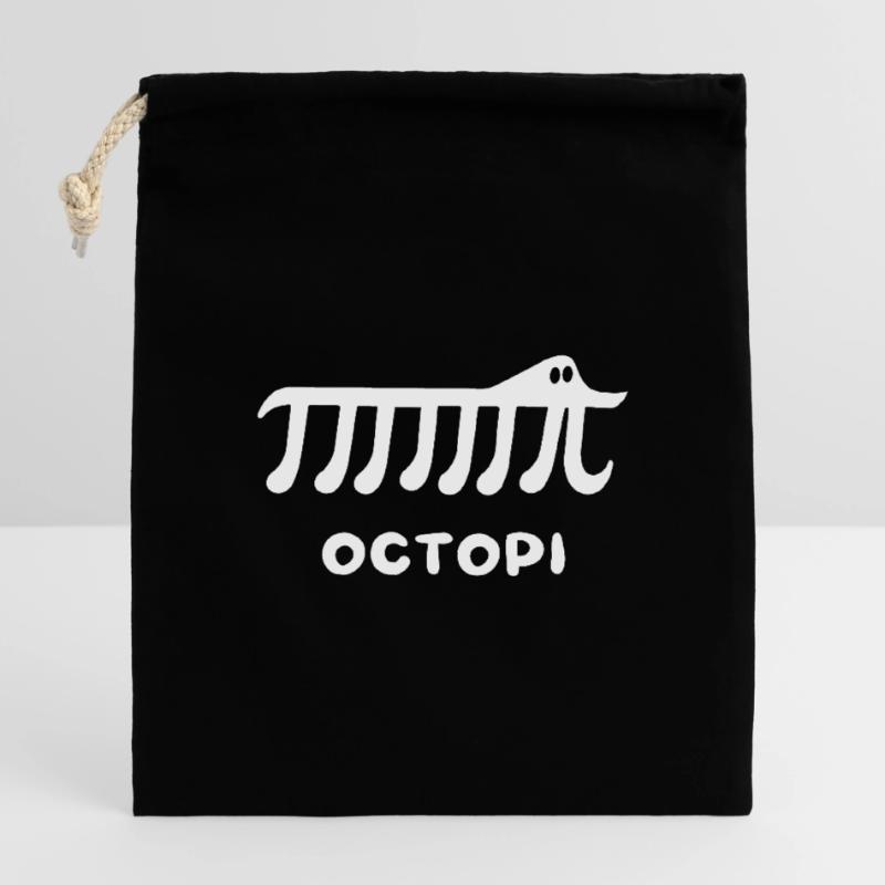 Funny Pi Math Design - Octopi math Sac cadeau en coton avec cordon (14 x 20 cm)