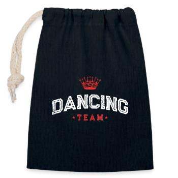 Dancing Team - Closable cotton gift bag (14x20cm) - navy - Front